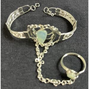 Slave Bracelet From Perú Handmade With Peruvian Opal Stone